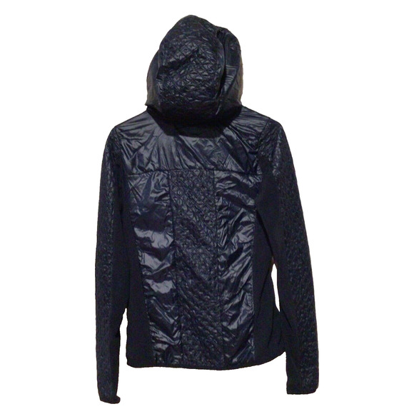 Abercrombie & Fitch Women’s Blue Hooded Fleece Quilted Zip Jacket Size Medium - Picture 4 of 5